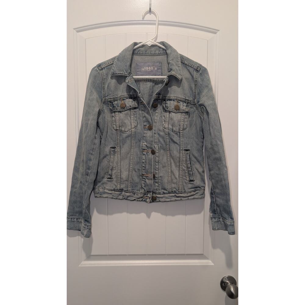Gap 1969 Women's Blue Button Front Collared Pocket Denim Jacket Size S